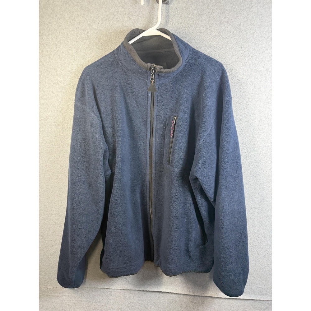 Outersport Jacket Mens Large Blue Fleece Full Zip Pockets OT 2000 Outertech